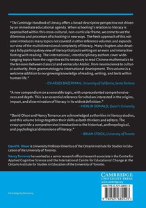 The Cambridge Handbook of Literacy achterzijde