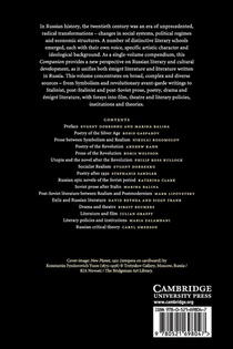 The Cambridge Companion to Twentieth-Century Russian Literature achterzijde