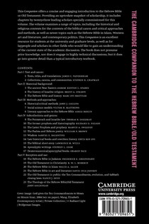 The Cambridge Companion to the Hebrew Bible/Old Testament achterzijde