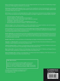 Monitoring in Anesthesia and Perioperative Care achterzijde