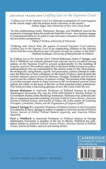 Crafting Law on the Supreme Court achterzijde