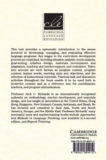 Curriculum Development in Language Teaching achterzijde