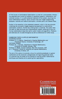 A First Course in Combinatorial Optimization achterzijde