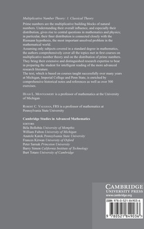 Multiplicative Number Theory I achterzijde