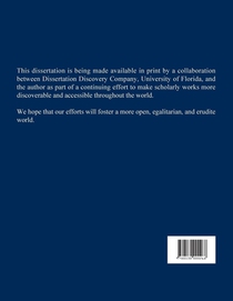 A Comparison of Adaptive Behavior of Mentally Retarded and Nonretarded Inmates of the Florida Department of Corrections achterzijde