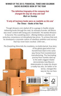 The Everything Store: Jeff Bezos and the Age of Amazon achterzijde