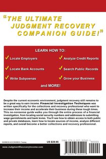Financial Investigation Techniques: Locate Employers, Bank Accounts, and Assets with Pinpoint Accuracy! achterzijde