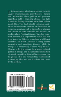Campaign and Party Finance in North America and Western Europe achterzijde