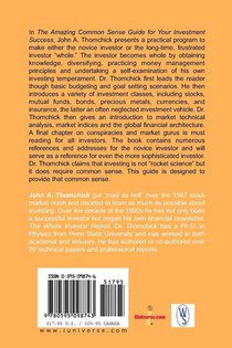 The Amazing Common Sense Guide for Your Investment Success achterzijde