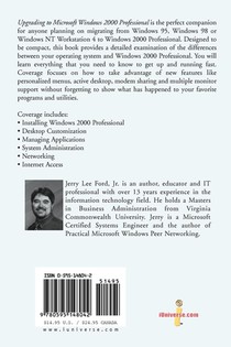 Upgrading to Microsoft Windows 2000 Professional achterzijde