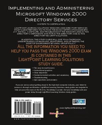 Implementing and Administering Microsoft Windows 2000 Directory Services achterzijde