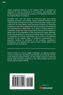Ryan's Essential Outlines of the Federal Rules of Evidence achterzijde