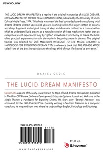 The Lucid Dream Manifesto achterzijde