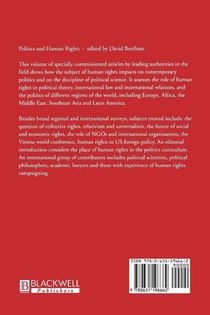 Politics and Human Rights achterzijde