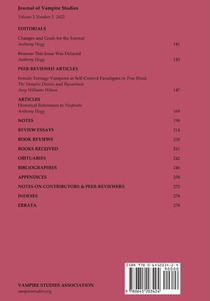 Journal of Vampire Studies achterzijde