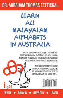 Learn All Malayalam Alphabets In Australia achterzijde