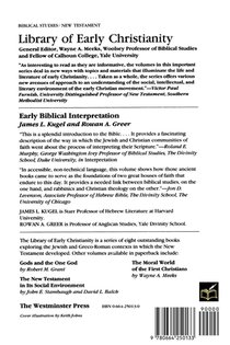 Early Biblical Interpretation achterzijde