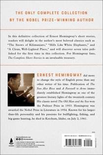 The Complete Short Stories Of Ernest Hemingway achterzijde