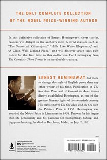 The Complete Short Stories of Ernest Hemingway achterzijde