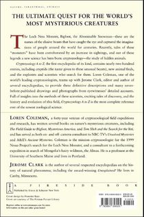 Cryptozoology A To Z achterzijde