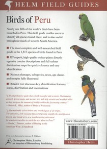 Field Guide to Birds of Peru achterzijde