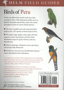 Birds of Peru achterzijde
