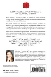 Beatriz decidio no casarse achterzijde