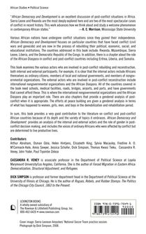 African Democracy and Development achterzijde
