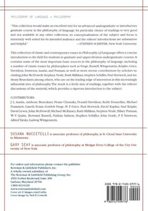 Philosophy of Language achterzijde