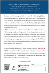 The 7 Habits of Highly Effective People Personal Workbook achterzijde