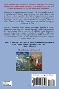 A Lack of Temperance achterzijde