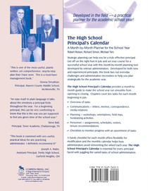 The High School Principal's Calendar achterzijde