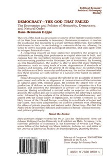 Democracy – The God That Failed achterzijde