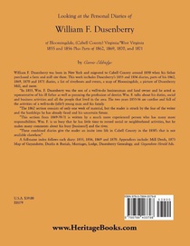 Looking at the Personal Diaries of William F. Dusenberry of Bloomingdale, (Cabell County), VA/WV 1855 and 1856 plus parts of 1862, 1869, 1870, and 1871 achterzijde