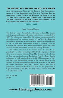 The History of Cape May County, New Jersey, 1638-1897 achterzijde