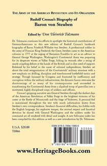 Biography of Baron Von Steuben, the Army of the American Revolution and Its Organizer achterzijde
