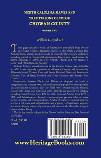 North Carolina Slaves and Free Persons of Color achterzijde