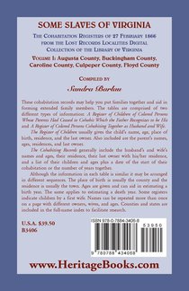 Some Slaves of Virginia The Cohabitation Registers of 27 February 1866 from the Lost Records Localities Digital Collection of the Library of Virginia Volume I achterzijde