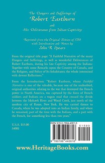 The Dangers and Sufferings of Robert Eastburn, and His Deliverance from Indian Capitivity achterzijde
