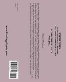 Wright Family Census, Land Grants, Land Tax, Deed, Death, and Probate Records, Montgomery County, Virginia achterzijde