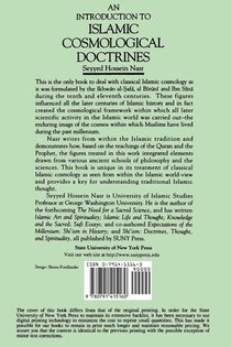 An Introduction to Islamic Cosmological Doctrines achterzijde