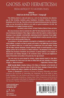 Gnosis and Hermeticism from Antiquity to Modern Times achterzijde
