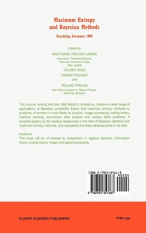 Maximum Entropy and Bayesian Methods Garching, Germany 1998 achterzijde