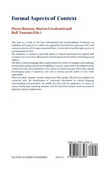 Formal Aspects of Context achterzijde