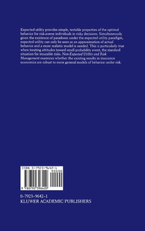 Non-Expected Utility and Risk Management achterzijde