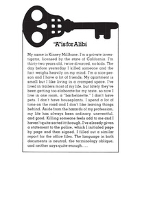 A is for Alibi achterzijde