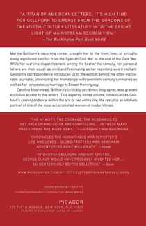 Selected Letters of Martha Gellhorn achterzijde