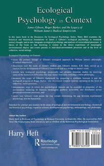 Ecological Psychology in Context achterzijde