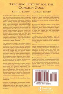 Teaching History for the Common Good achterzijde