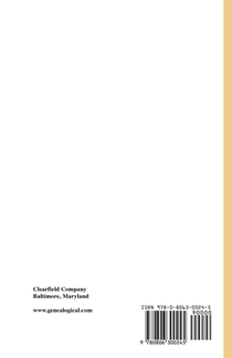 Births Deaths and Sponsors 1717-1778 from the Albemarle Parish Register of Surry and Sussex Counties, Virginia achterzijde